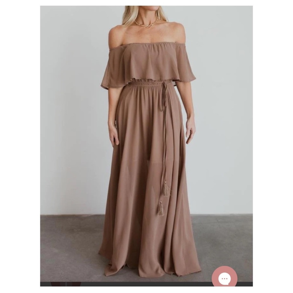 NWOT off the shoulder maxi dress
